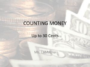 How to count cents