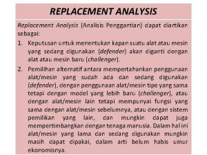Replacement summary adalah