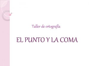 La coma eliptica ejercicios La coma eliptica ejercicios