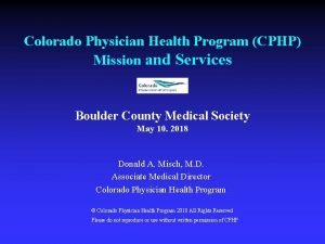 Cphp mission statement Cphp mission statement
