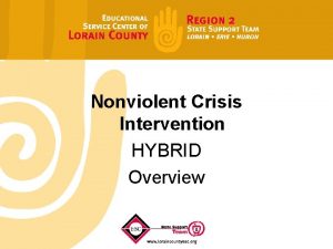 Hybrid model of crisis intervention Hybrid model of crisis intervention