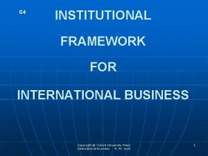Institutional framework for business
