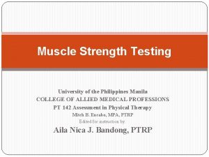 Muscle strength test grading