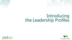 Aitsl leadership profiles