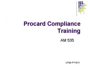 Compliance training utsa