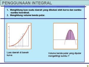 Menghitung volume benda putar dengan integral