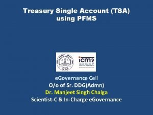 Treasury single account pfms