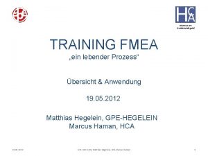 Wenn es um Produktivitt geht TRAINING FMEA ein