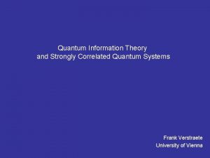 Quantum Information Theory and Strongly Correlated Quantum Systems