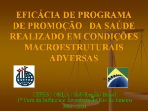 EFICCIA DE PROGRAMA DE PROMOO DA SADE REALIZADO