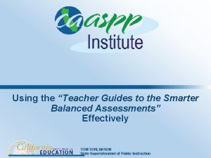 Using the Teacher Guides to the Smarter Balanced