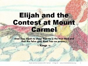 Elijah contest at mount carmel Elijah contest at mount carmel
