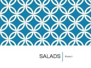 Parts of the salad