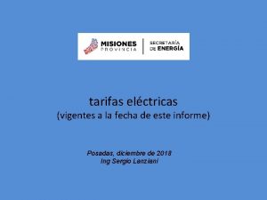 tarifas elctricas vigentes a la fecha de este