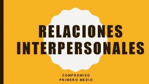 Compromisos interpersonales
