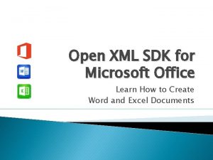 Open xml sdk productivity tool