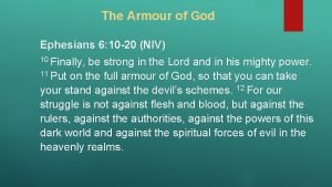 Armour of god ephesians 6 10-20
