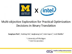 x Multiobjective Exploration for Practical Optimization Decisions in