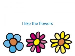 Liedje i like the flowers