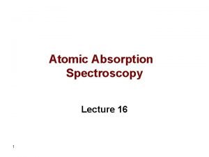 Interference of atomic absorption spectroscopy
