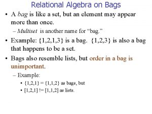 Relational algebra