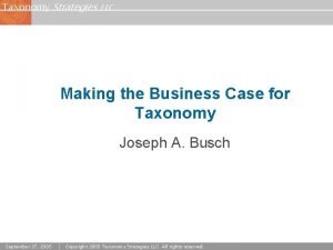 Business taxonomy