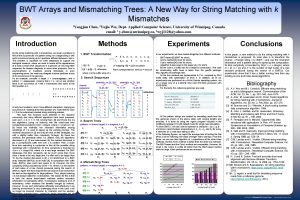 BWT Arrays and Mismatching Trees A New Way