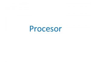 Osnovni dijelovi procesora