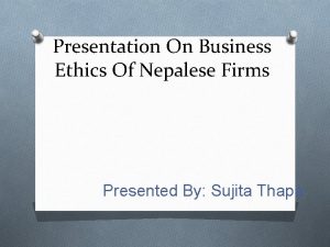 Business ethics in nepali