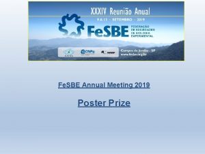 Fe SBE Annual Meeting 2019 Poster Prize 3