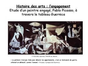 Picasso peintre engagé Picasso peintre engagé