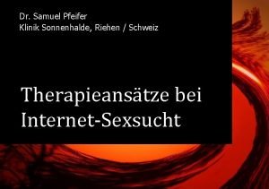 Sexsucht therapie schweiz