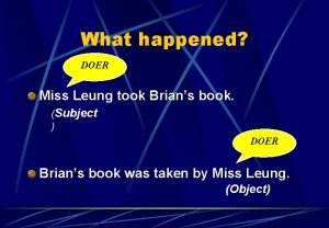 What happened DOER Miss Leung took Brians book