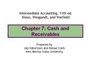 Intermediate Accounting 11 th ed Kieso Weygandt and