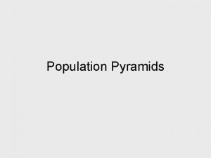 Population Pyramids Population Pyramid or AgeSex Ratio 1931