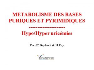Synthèse des bases puriques et pyrimidiques