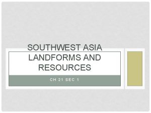 Southwest asia landforms