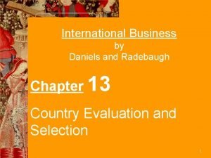 International business daniels