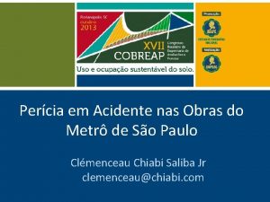 Percia em Acidente nas Obras do Metr de