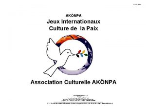Dpot N 144988 AKNPA Jeux Internationaux Culture de