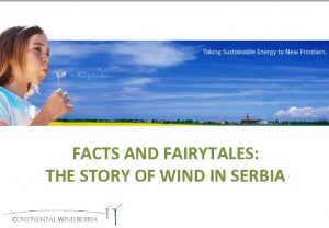 FACTS AND FAIRYTALES THE STORY OF WIND IN