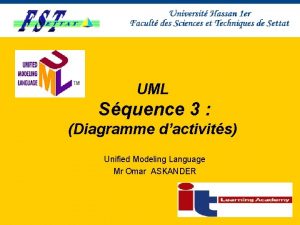 UML Squence 3 Diagramme dactivits Unified Modeling Language