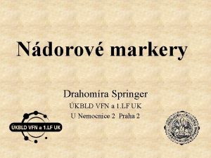 Ndorov markery Drahomra Springer KBLD VFN a 1