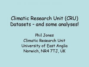 Cru climate research unit