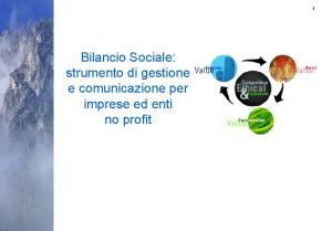 1 Bilancio Sociale strumento di gestione e comunicazione