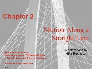 Chapter 2 motion along a straight line