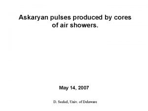 Askaryan pulses produced by cores of air showers