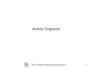 Activity Diagrams SE 555 Software Requirements Specification 1