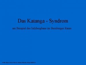 Katanga syndrom definition