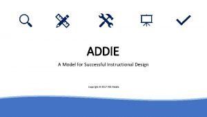 ADDIE A Model for Successful Instructional Design Copyright